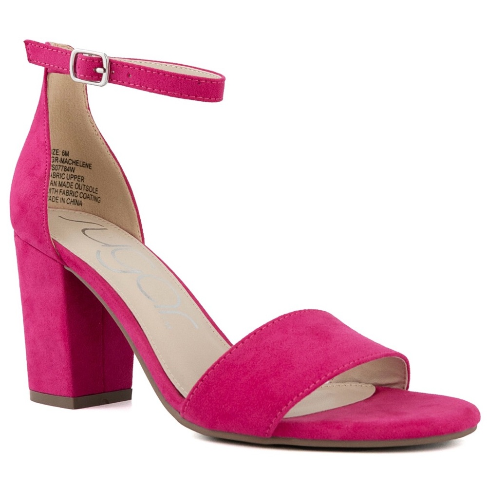 NEW Sugar Machalene Women’s 6.5 Magenta Block Heel Sandals
